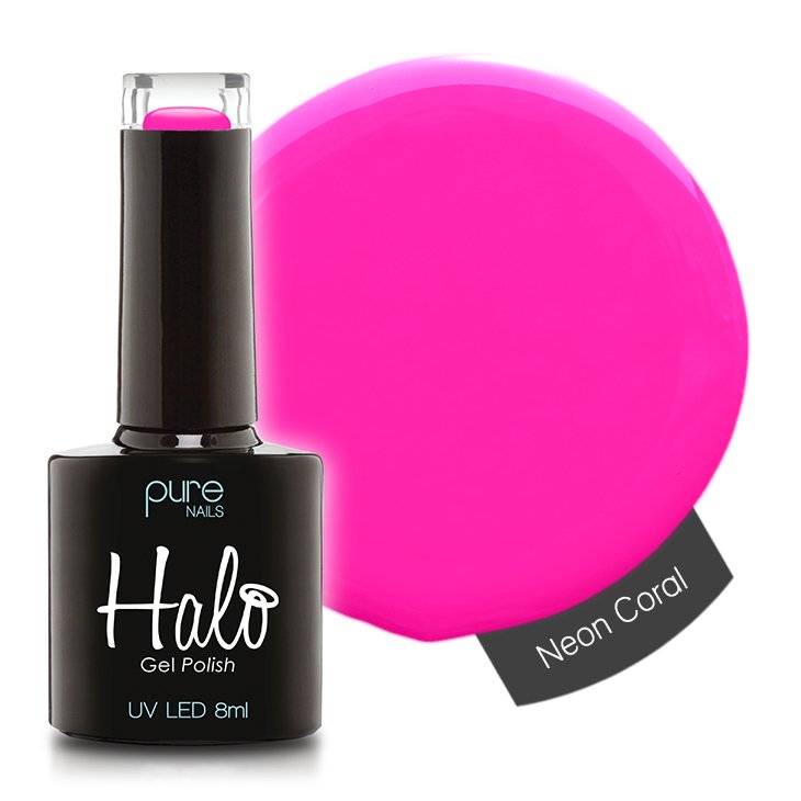 Halo Gel Polish 8ml Neon Coral - Siena Distribution