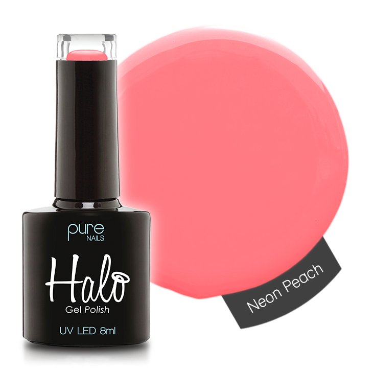 Halo Gel Polish 8ml Neon Peach - Siena Distribution