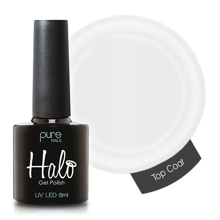 Halo Gel Polish Hema Free Top Coat 8ml (Non Wipe) - Siena Distribution